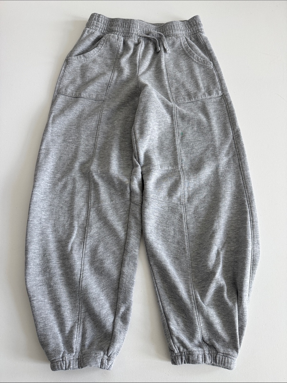Kids Grey Jogger Sweatpants with Drawstring Waist
